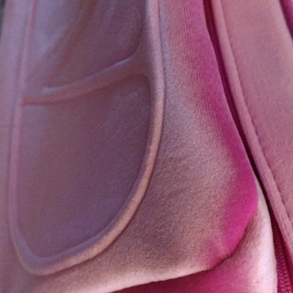 New Valentino Mixed Ombre Velvet Velour Pink Beauty Makeup Travel Wristlet Bag